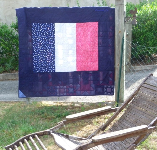 dos de quilt avec drapeau français